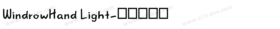 WindrowHand Light字体转换